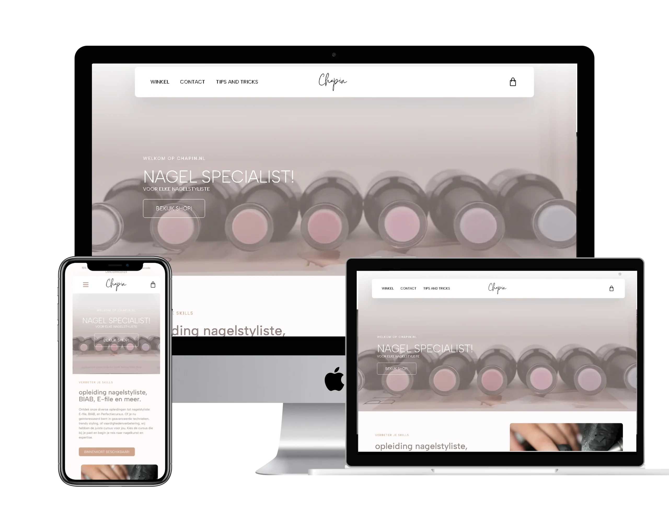 voorbeeld website beautysalon
